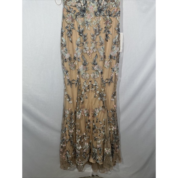 NWT $798 Mac Duggal [ 2 ] 79313 Embroidered Spaghetti Strap‎ Trumpet Gown #S1808 - Picture 12 of 16